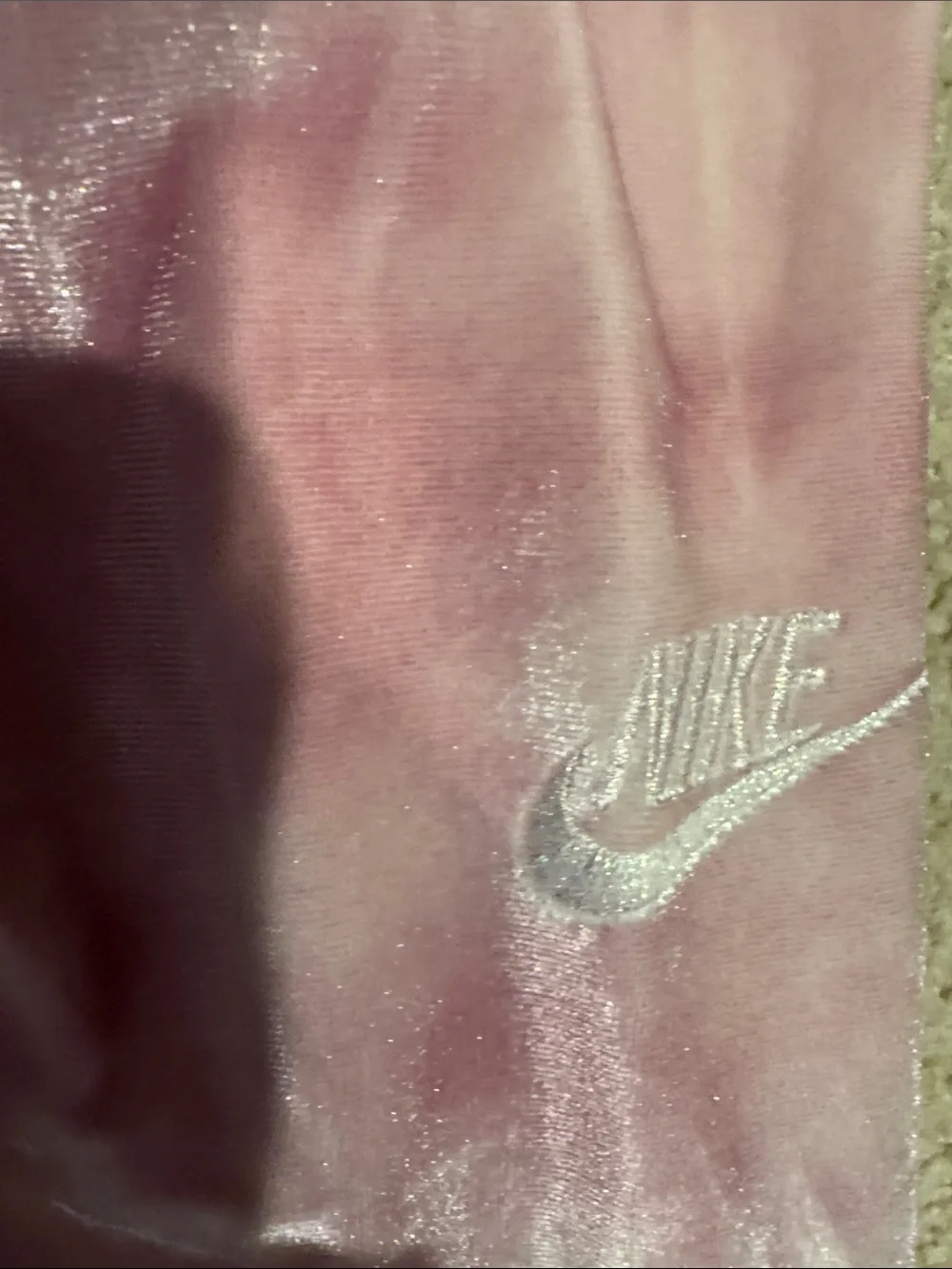 Nike Kids Pink Velvet Tie-Dye Joggers with Swoosh